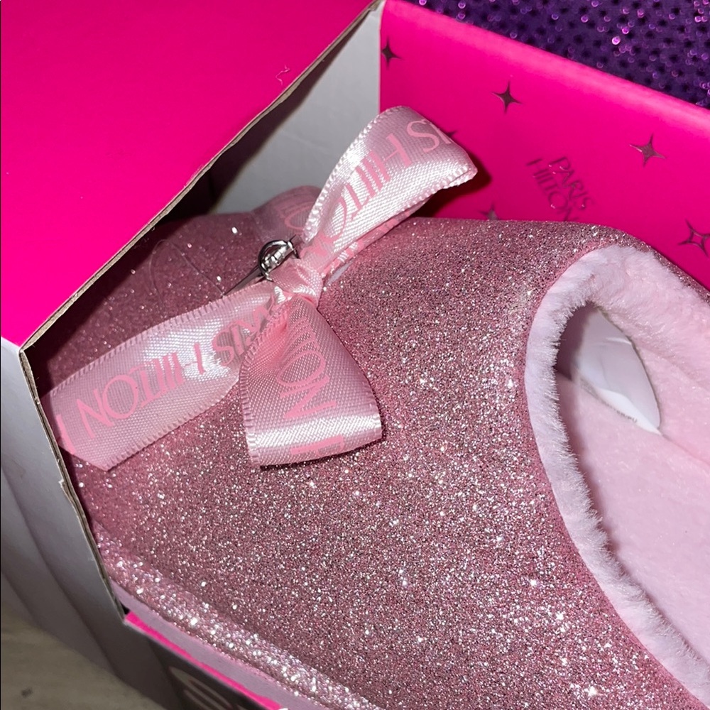 Paris Hilton Sliving Pink Slippers - Picture 5 of 5